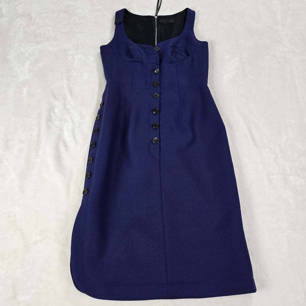 Derek Lam Button Bustier Cobalt Blue Sheath Dress size 6